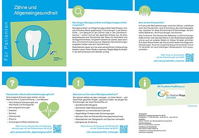 BLZK Pocket Flyer Zusammenhang Zähne und Körper