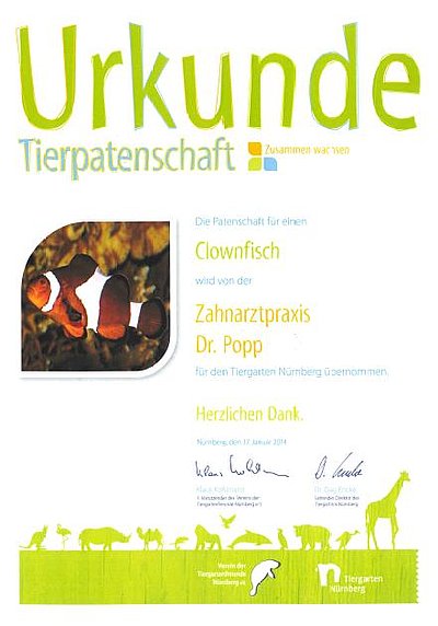 Tierpatenschaft Zoo Nürnberg