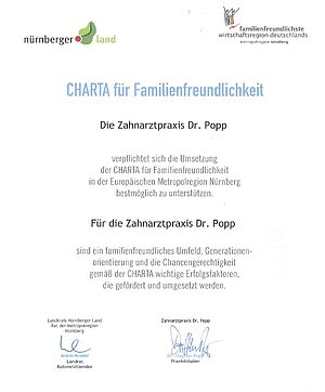 Charta für Familienfreundlichkeit Nürnberg