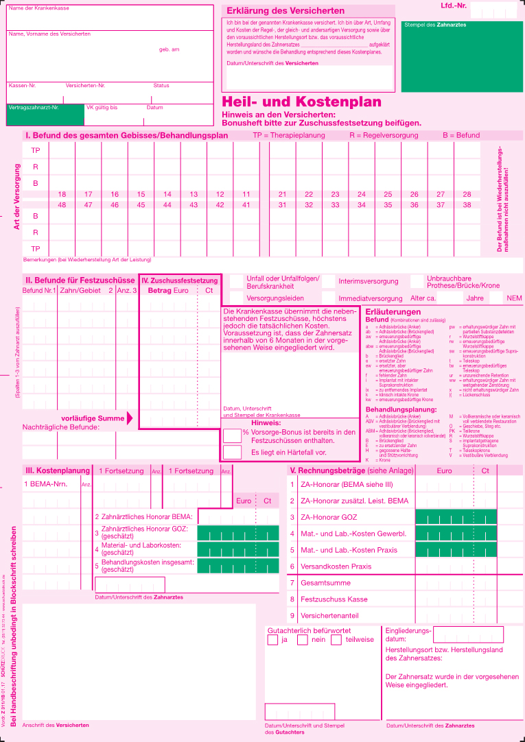 Muss Ich Bei Einem Heil- Und Kostenplan Ein Anschreiben ...